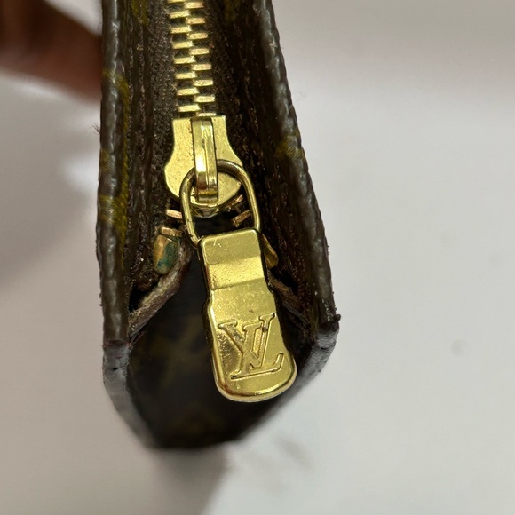 Vintage LOUIS VUITTON Monogram Women’s Bucket Pouch GM Brown, Beige Authentic - Picture 16 of 17